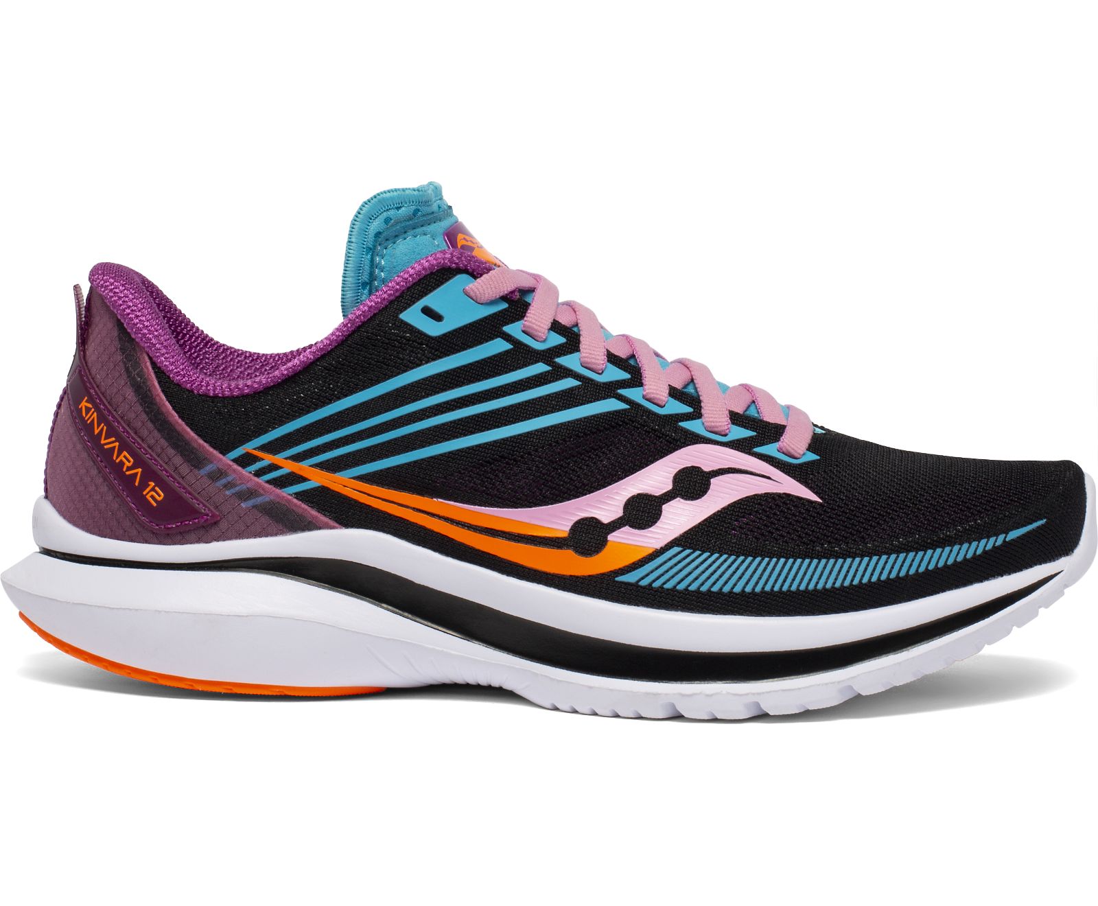 Saucony Kinvara 12 Women's Running Shoes Black / Purple / Orange | Canada 170FDNM